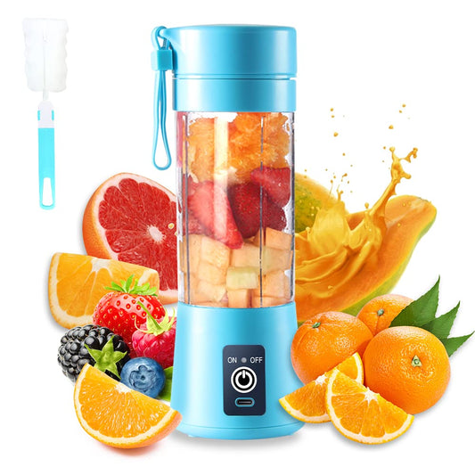 Tragbarer USB Mixer 380ml, Smoothie Maker, Blau
