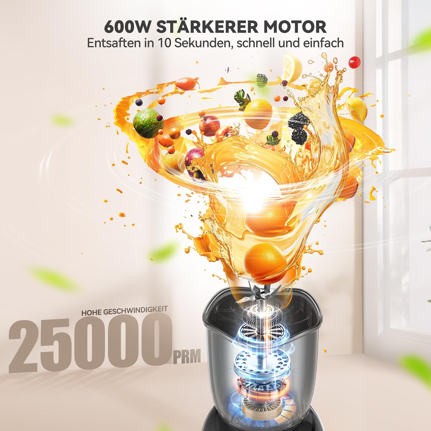 TECKNET Smoothie Maker 600W, 500ml Becher